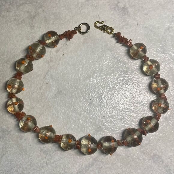 Vintage Lampwork Beads Necklace - Picture 2 of 4